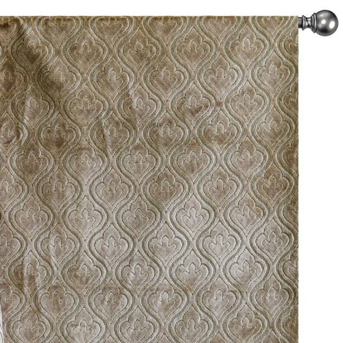 Pearl Beige Damask Jacquard Velvet Fabric By The Yard, 54 inch width Upholstery - Picture 7 of 8