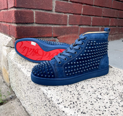 S*o様 値下げ！！Christian Louboutin レオパード スタッズ Christian Louboutin Spikes Leopard Low Top Sneakers [US7.5/VG] LTD