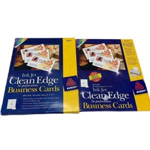 Avery Ink Jet Clean Edge Business Cards No Perforations Matte Coated 2"x3.5"
