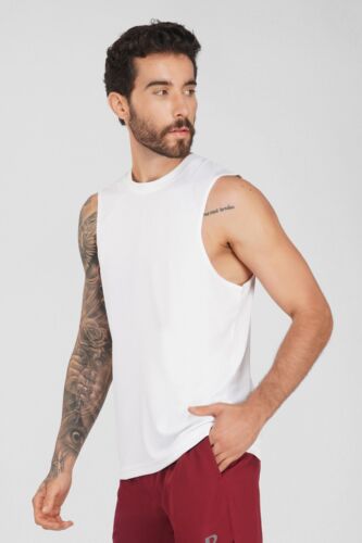 3er Pack Herren T-Shirt Dri Cool Muscle Tee Atmungsaktiv Workout Muskel Ärmellos - Bild 8 von 18