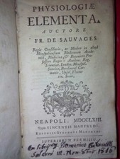 Settecentina- De Sauvages- Physiologiae elementa 1763 medicina libro antico