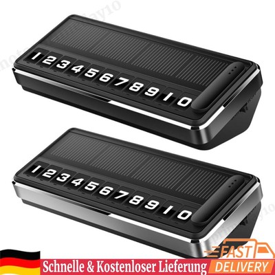 Solar Charging Temporary Parking Card Luminous Temporary Stop Phone Number Card