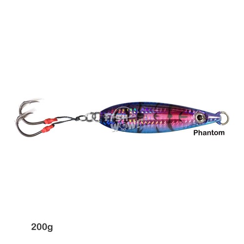 Zufällige Farbe 200g Flachfisch Fall Jig Messer Vertikal Speed Bait Assist Haken Posten - Bild 4 von 11