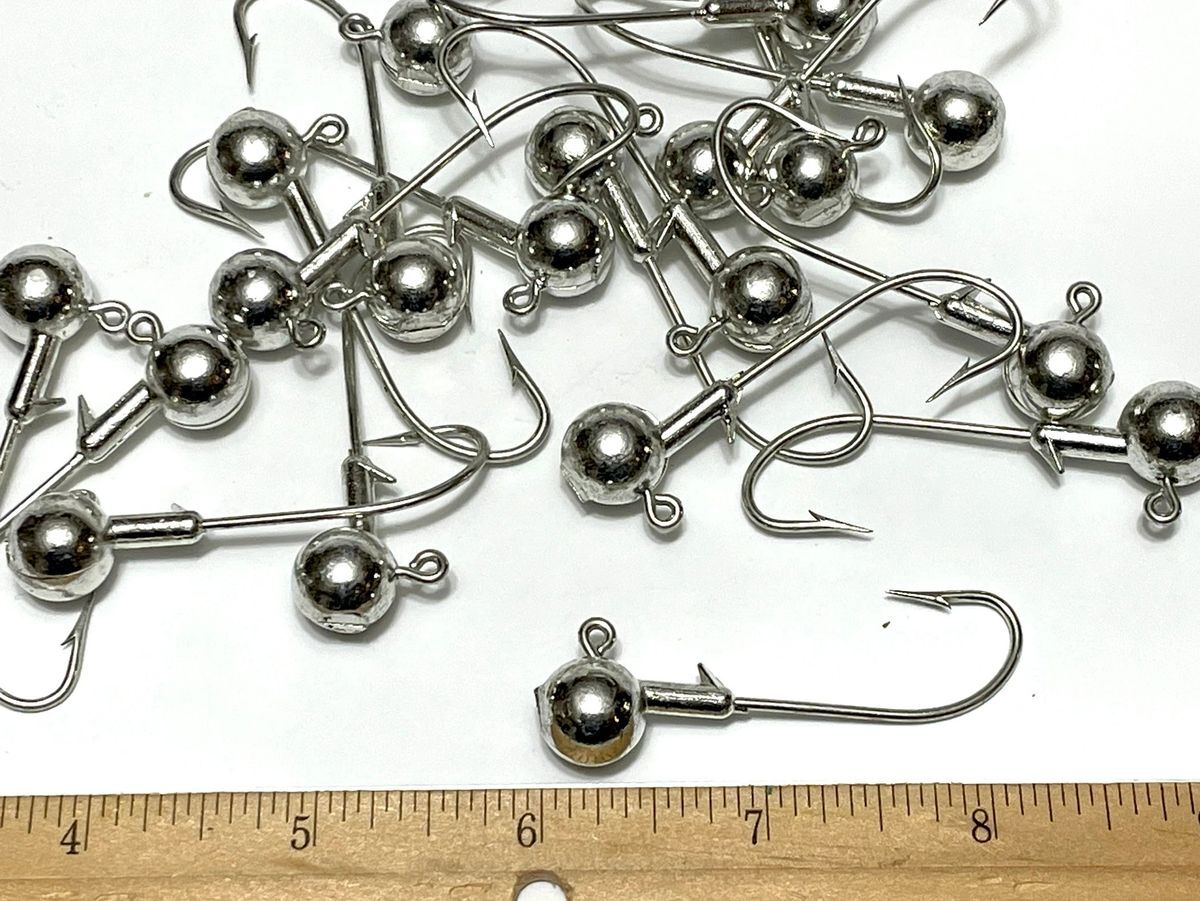 1/4oz TIN (Lead Free) Ball Head Jig (Heavy Hook) (10pk)