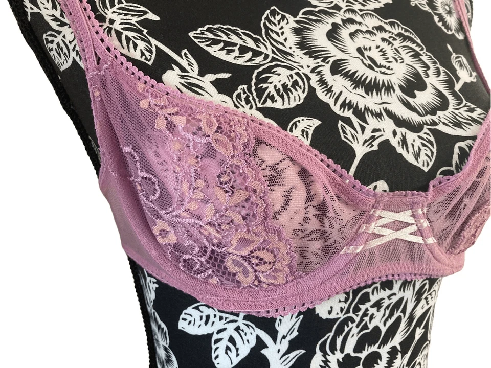 Rampage цветочный кружевной бюстгальтер полу чистый сексуальный женский на шнуровке Intimates - Изображение 3 из 4