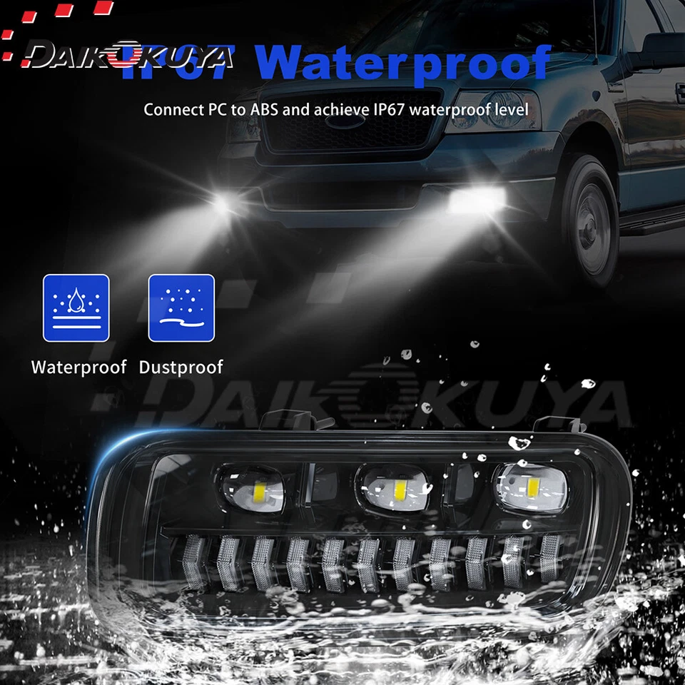 Luces antiniebla LED + luces intermitentes DRL para parachoques delantero Ford F-150 2004 2005 2006 Foto 4 de 4