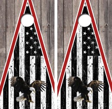Eagle Flag Cornhole Board Wraps Decal 3410