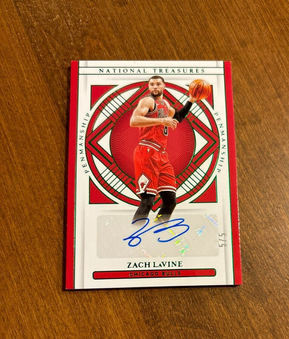 Zach LaVine 2020-21 National Treasures Emerald Auto PEN-ZLV UCLA