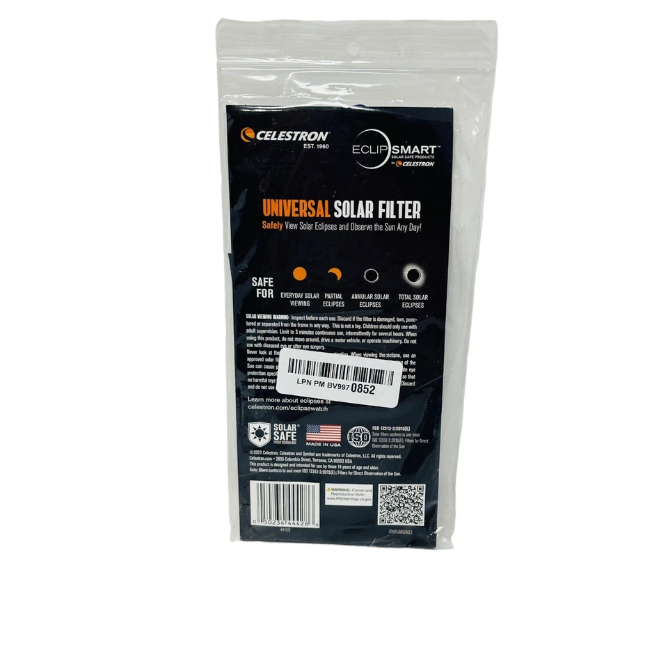 Celestron – Eclipsmart Safe Solar Eclipse Telescope and Camera Filter - Image 2 of 3