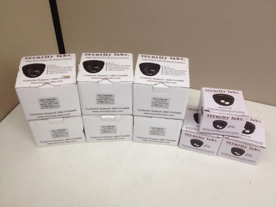 LOT of 6 NEW Security Labs High-Res 800TVL IR Dome Camera SLC-1058-800 + BONUS