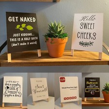 Handmade Bathroom Signs  Please Seat Yourself  ,  Would Poop Here Again  And More 