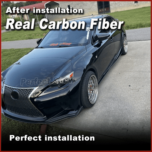 For Lexus IS250 IS350 Base/F Sport 2013-20 REAL Carbon Side Skirts Extension Lip - Picture 2 of 13
