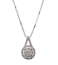JARED Natural Diamond Silver Charm Necklace