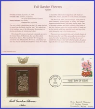 USA7 #2993 ADDR GOLDEN REPLICA FDC   Aster