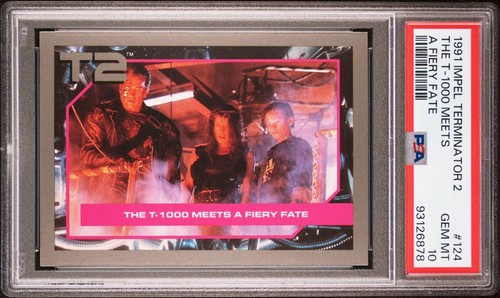 1991 Impel Terminator 2 - #124 T-100 Meets A Fiery Fate - PSA 10 GEM MINT - POP1 - Picture 3 of 4