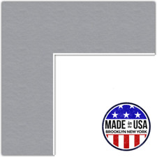 ArtToFrames Custom Silver Picture Photo Frame Mat Matting Board