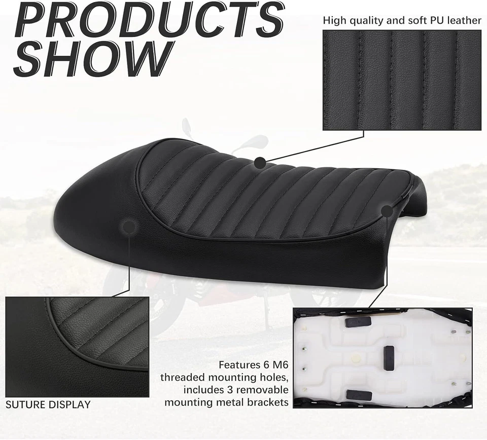 Motorcycle Hump Seat Saddle For Yamaha XS650 Special XS750 XS400 XJ550 XJ650 - Image 4 of 4