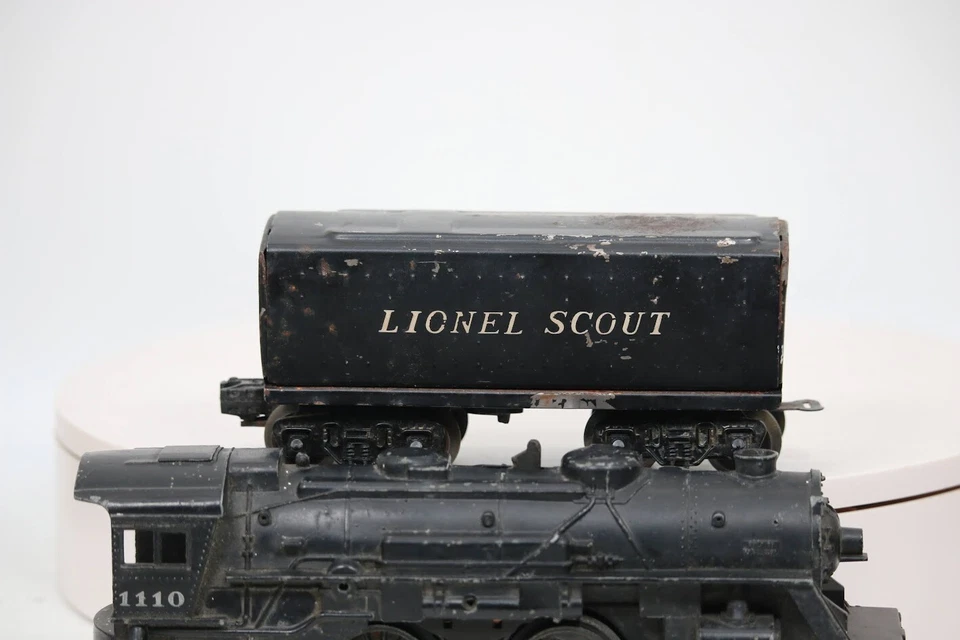 O Scale Train Lionel 1110 Steam Locomotive with Tender 1:48 Gauge Black Post War - Image 2 of 4