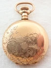 ANTIQUE 0s ELGIN GRADE 173 GOLD FILLED HUNTER POCKET WATCH PARTS