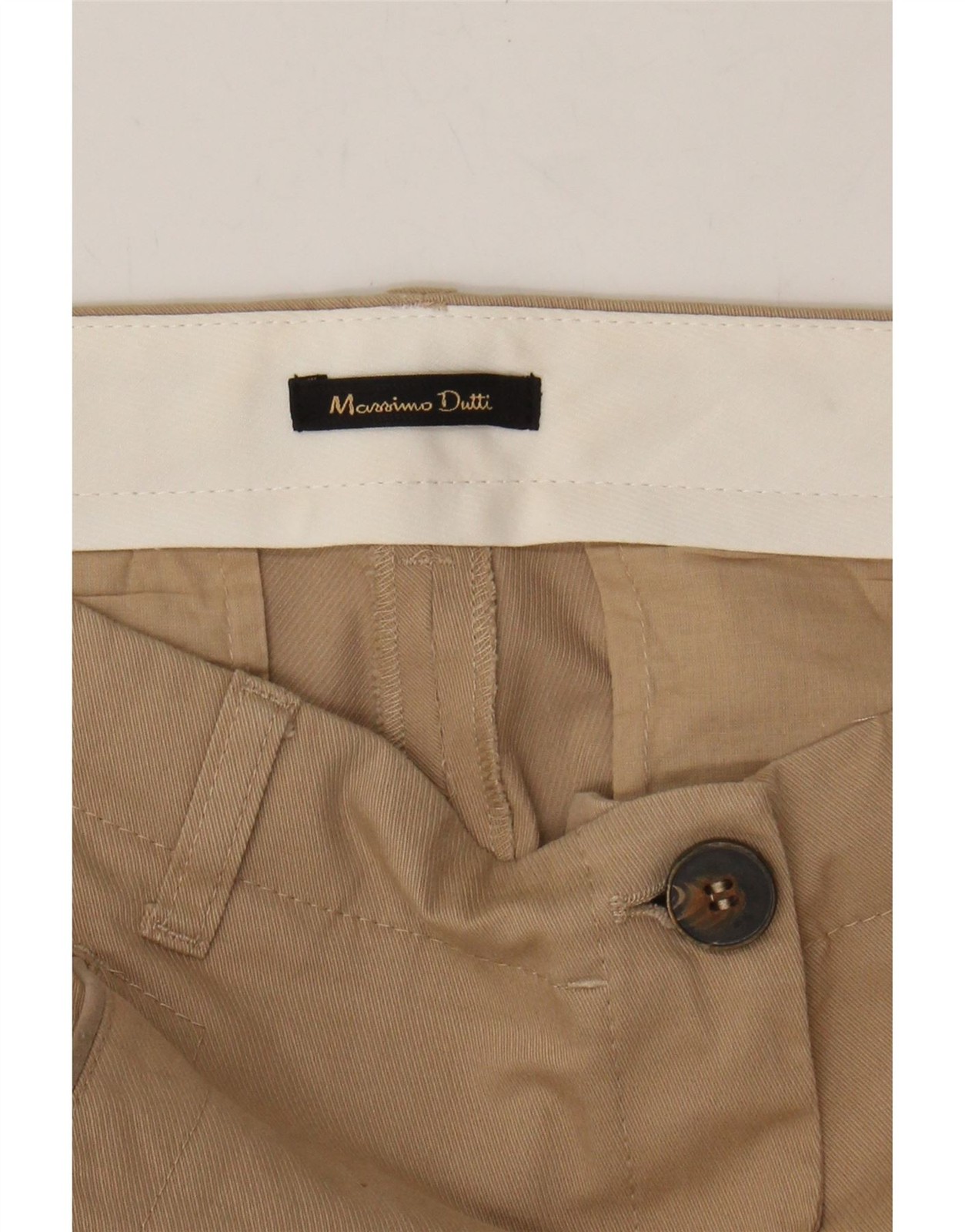 MASSIMO DUTTI Womens Slim Casual Trousers  W32 L28 Beige AD08 thumbnail 4