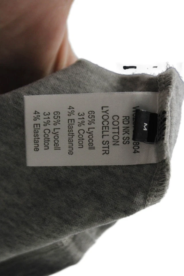 Joseph Mujer Escote Detalle Manga Corta Calce Ajustado Camiseta Gris Talla M Foto 4 de 4