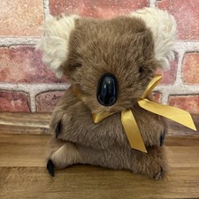 Vintage Kuddles Koala Kangaroo Fur Australia R Dakin  Co Tag 7  Hard Body Brown