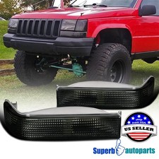 Fits 1993-1996 Jeep Grand Cherokee Bumper Lights Parking Signal Lamp Smoke 93-96 Fits 1993-1996 Jeep Grand Cherokee Bumper Lights Parking Signal Lamp Smoke 93-96