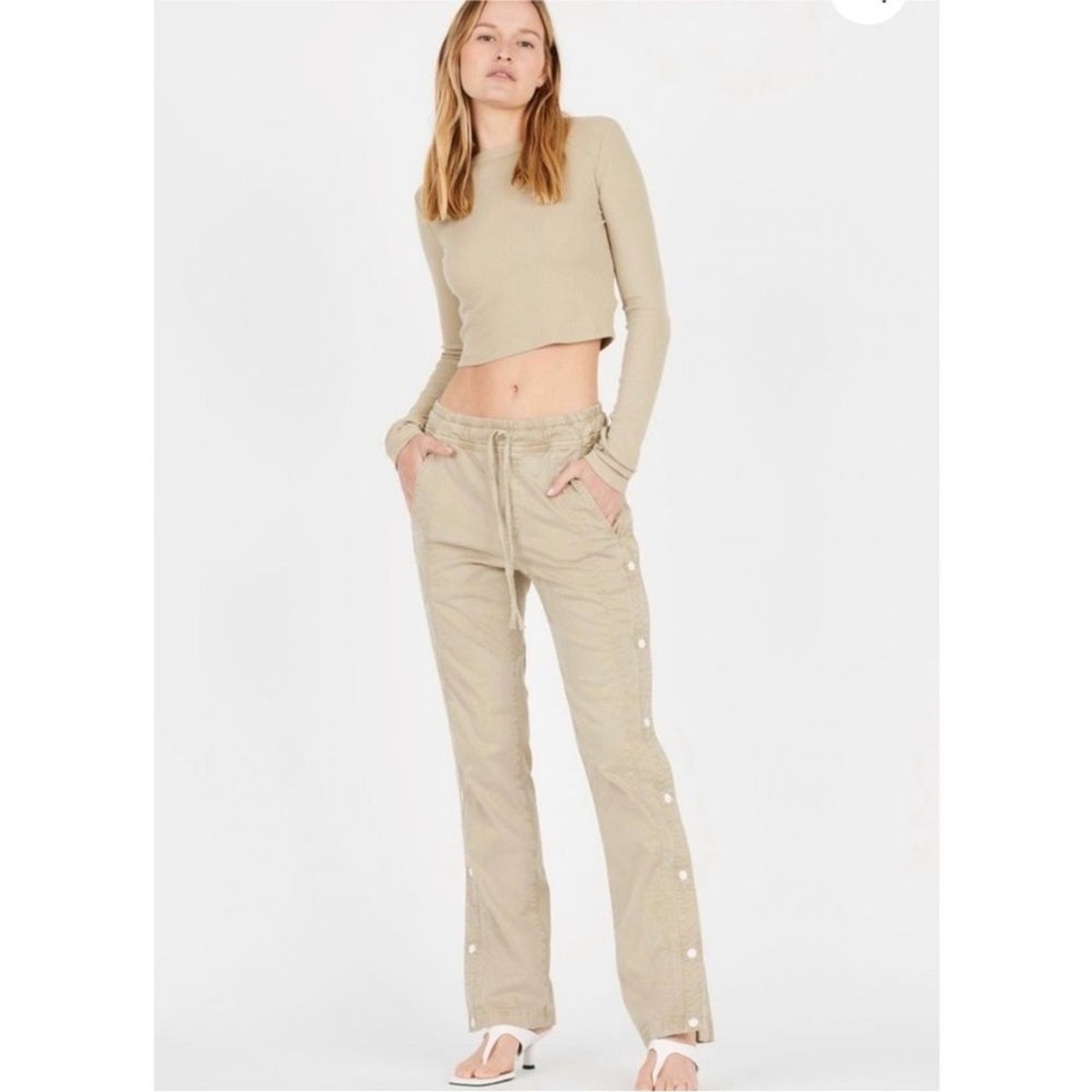 Cotton Citizen The London Snap Pants, tan, XS