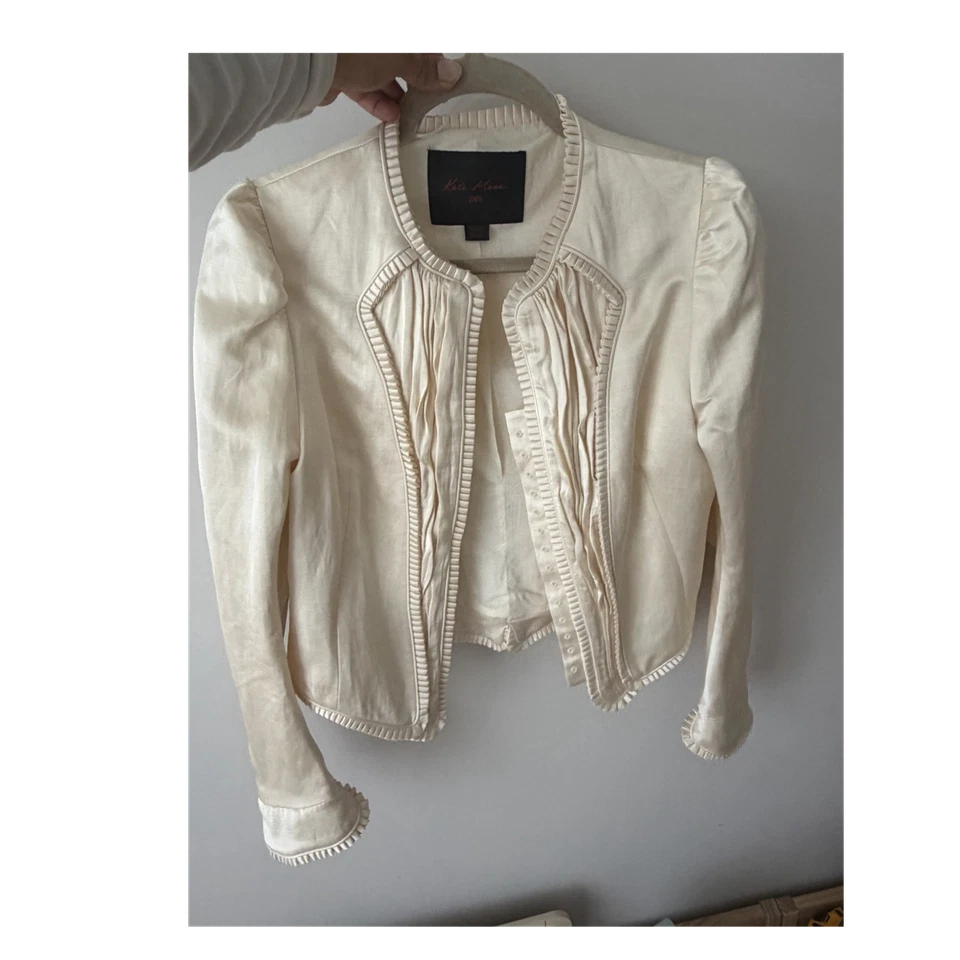 Kate Moss ZARA Damen Jacke Leinenmischung Korsett Größe M - Bild 1 von 4