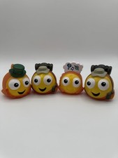 Lot Of 4 Goldfish Fish Swim School Rubber Bath Pool Toy SmileMakers Collectibles