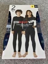 32 Degrees Heat Kids Long Sleeve Crew Neck Legging Set Navy Snowflake- S
