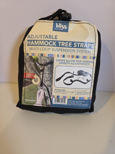 Bliss Hammocks Adjustable Hammock Tree Straps Multi-Loop Suspension System - Picture 1 of 2