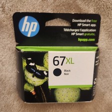 HP 67 XL Black Ink Cartridge - Jul 2025 Date - New/Sealed - QwikShip 