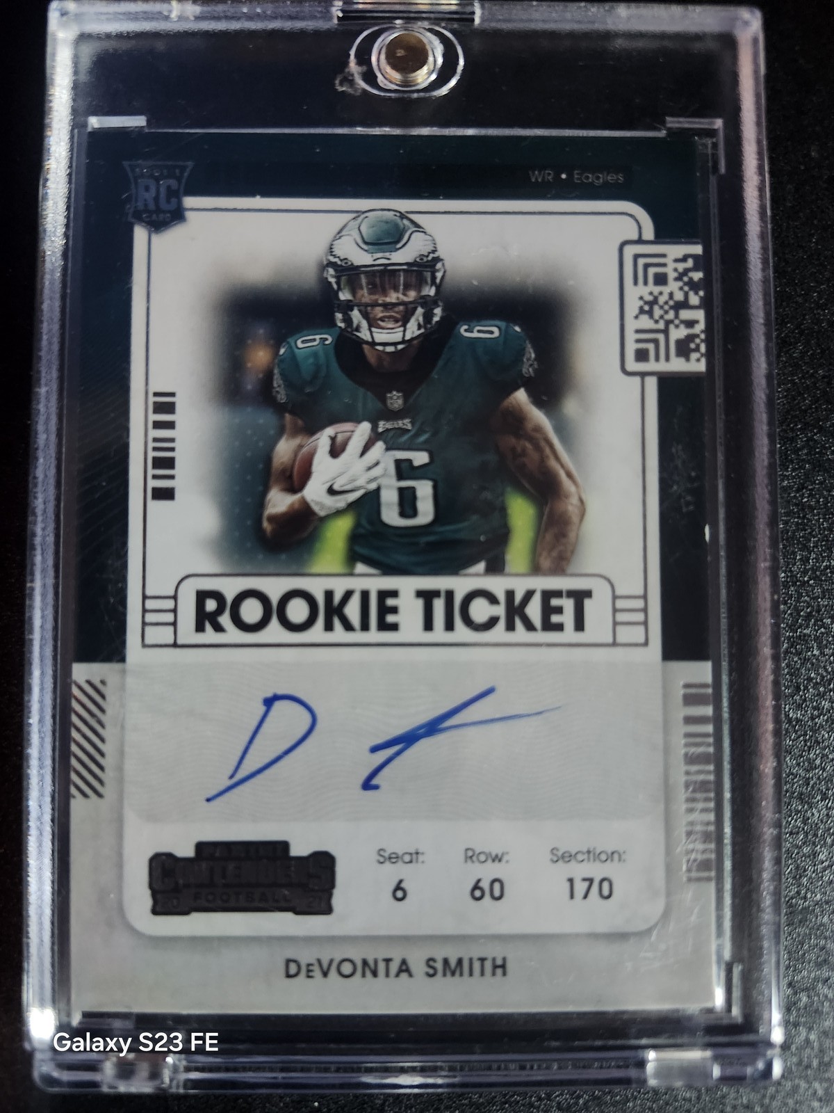 2021 Panini Contenders #107 DeVonta Smith Rookie Ticket Reverse