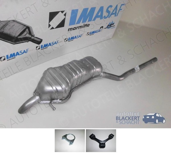 Imasaf ESD Auspuff Endtopf für Audi A6 + Avant Quattro 2.4 + 2.6 Links 1997-2005-image