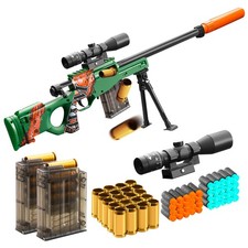 Realistic Soft Bullet Toy Gun Fake Foam Pellet Blasters Stress Shot Shell Eje...