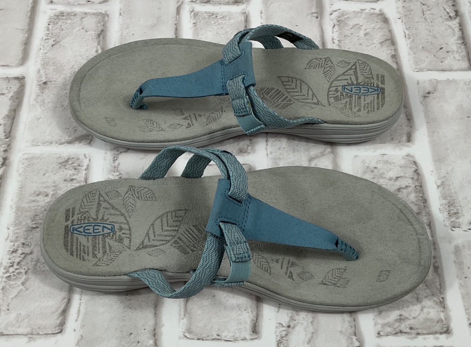 Sandali Keen donna taglia 9 blu pelle infradito infradito infradito infradito piatto