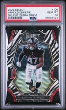 2022 Select - Arnold Ebiketie Rookie Card - Die-Cut Zebra Prizm - PSA10 - #106. rookie card picture