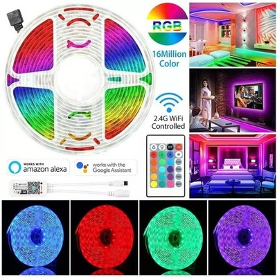 5m 300 LED Strip Lights SMD 5050 Music Sync Color Changing Wireless Smart Lights
