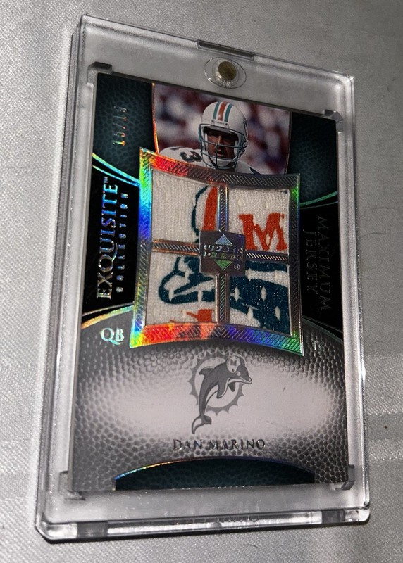 DAN MARINO DOLPHINS GAME USED LOGO PATCH EXQUISITE COLLECTION SP 15/15 EBAY 1/1