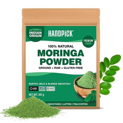 Moringa Pulver 397g | 100% Reines Bio Moringa Oleifera | NichtGVO, Glutenfrei...