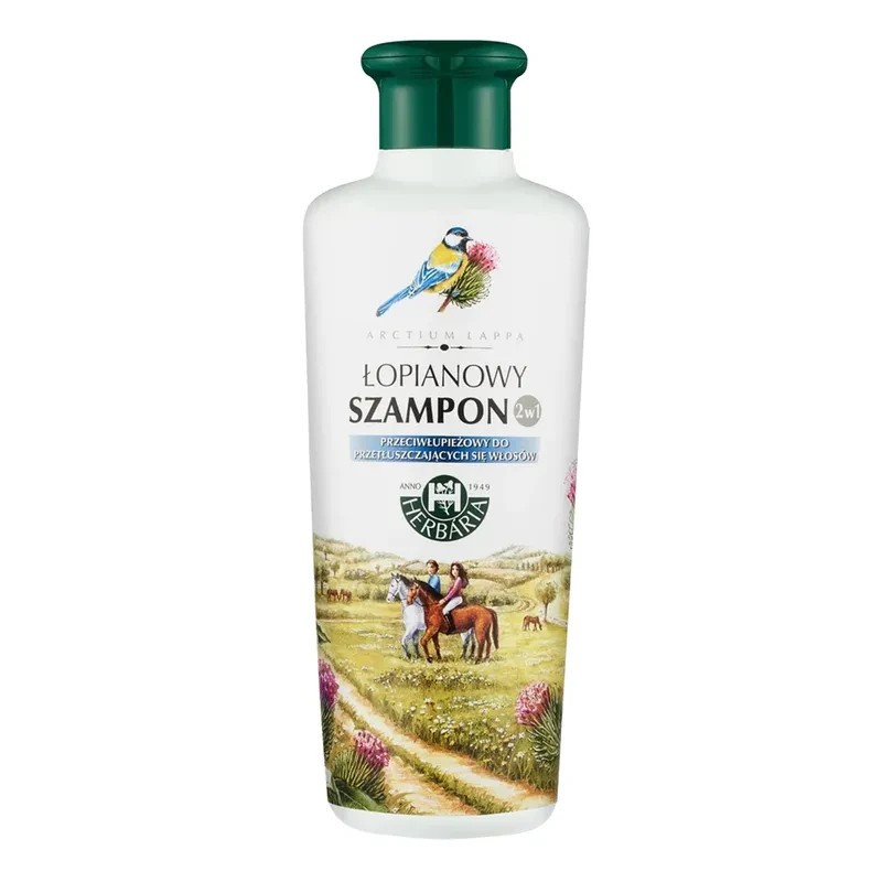 Herbaria Szampon łopianowy 2w1 Burdock Shampoo, Anti-Dandruff for Oily Hair