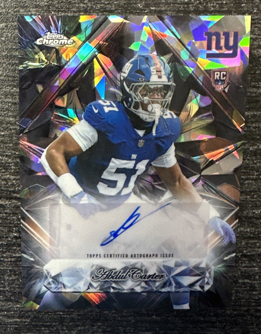 Abdul Carter Topps Chrome Sapphire Edition Sapphire Selections Autographs #SSAAC Black