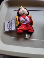 The Disney Store Beauty and the Beast COGSWORTH Mini Bean Bag Plush 7" NWT X6