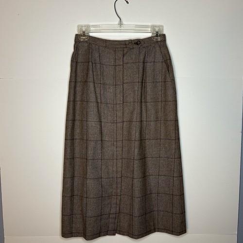 Vintage Evan-Picone Button Down Maxi Rock kariert Business Secretary Geek Gr. S - Bild 3 von 5