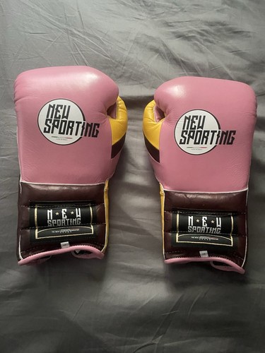 Neu Sporting 2/B 16 OZ Boxhandschuhe pink/braun/gelb