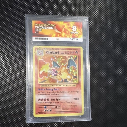Charizard Evolutions Holo Rare 11/108 English 2016 150HP ACE Grading 8