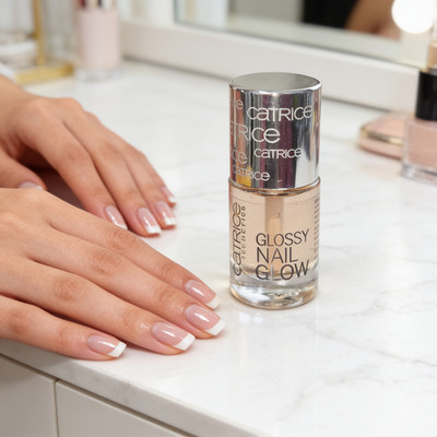Catrice Glossy Nail Glow Nagellack Nagelhärter Gloss Pflege Lack Top Coat French