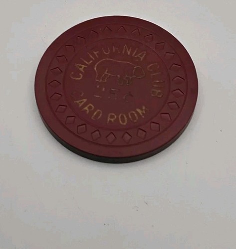 California Club Casino Las Vegas Nevada 25 Cent Chip 1951
