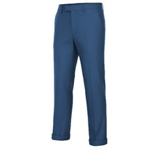 GUCCI Uniform Italy Wool Mohair Dress Pants Mens 40 Navy Cuffed 30x26